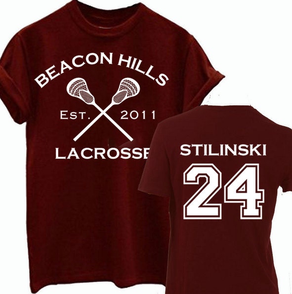 Stiles Stilinski 24 Teen Wolf Beacon Hills Lacrosse T-shirt 