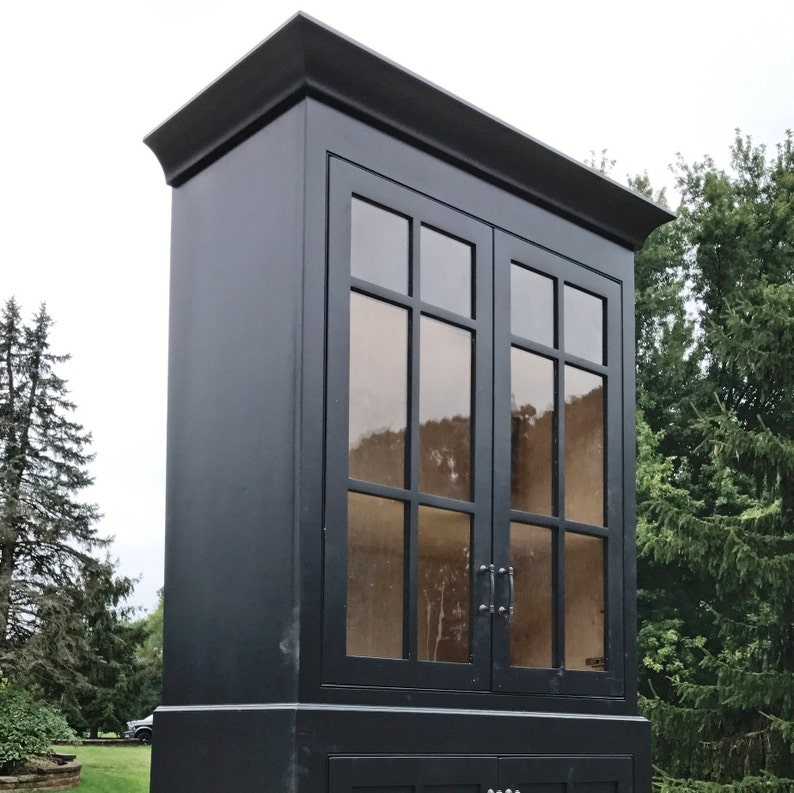 China Cabinet Hutch With Glass Doors Etsy