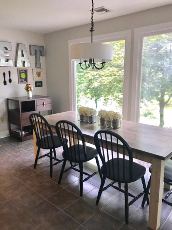 Farmhouse Dining Table Or Kitchen Grey And White - Grey Farmhouse Kitchen Table Farmhouse Dining Table Or Kitchen Grey And White - Grey Farmhouse Kitchen Table