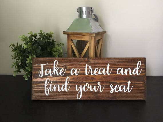 Find Your Seat Sign Rustic Used Wedding Decor Seating Sign Etsy