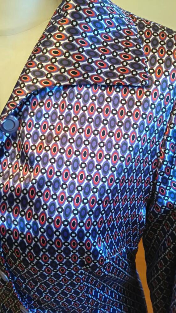 1970's style silk dress by Irish Designer Sinead R
