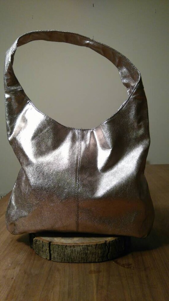 bronze beach bag