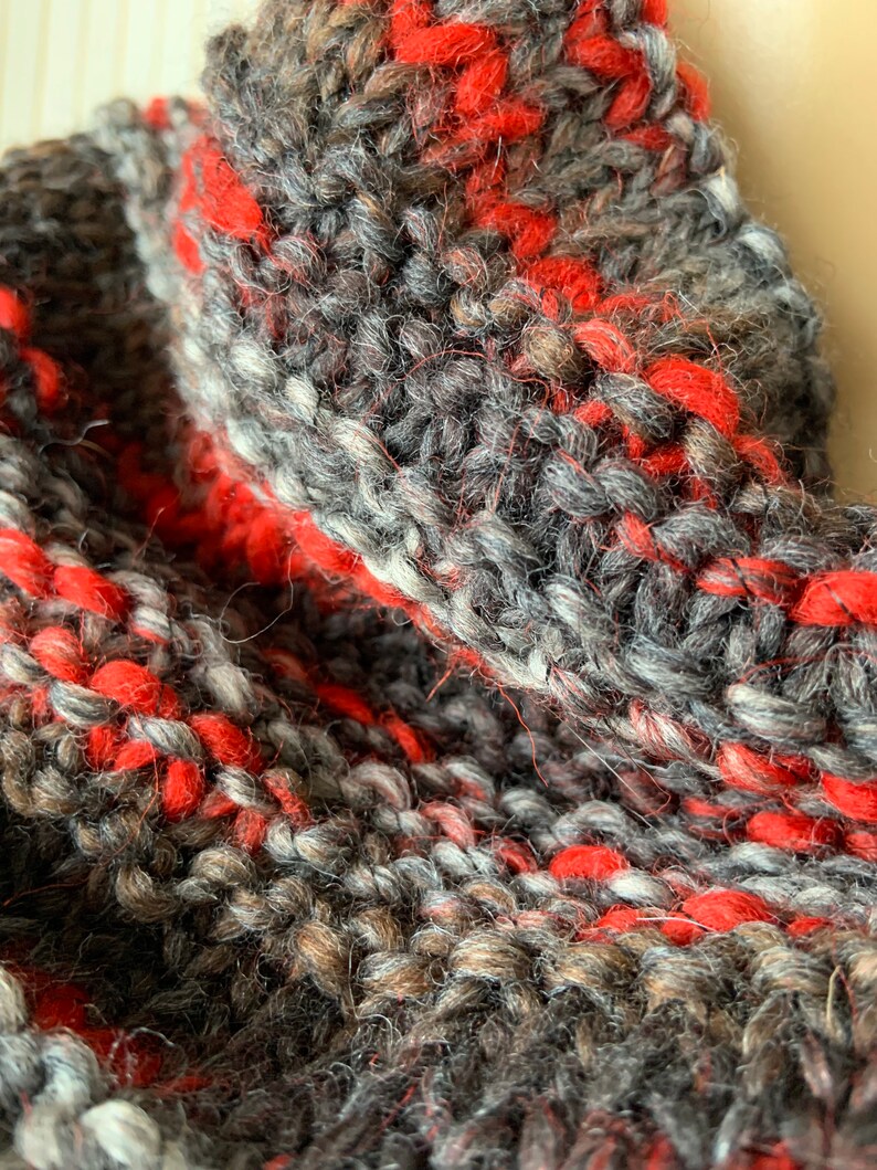 Chunky Knit Cowl Unisex Cowl Wool Neck Warmer Winter Knit Snood Infinity Scarf Circle Scarf Infinity Cowl Hand Knit Cowl Scarf