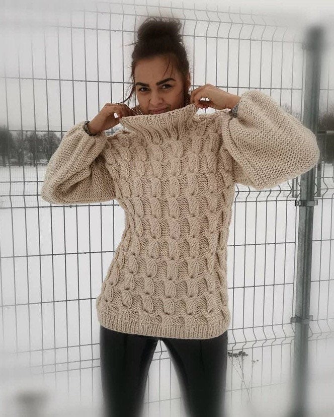 soft cable knit sweater