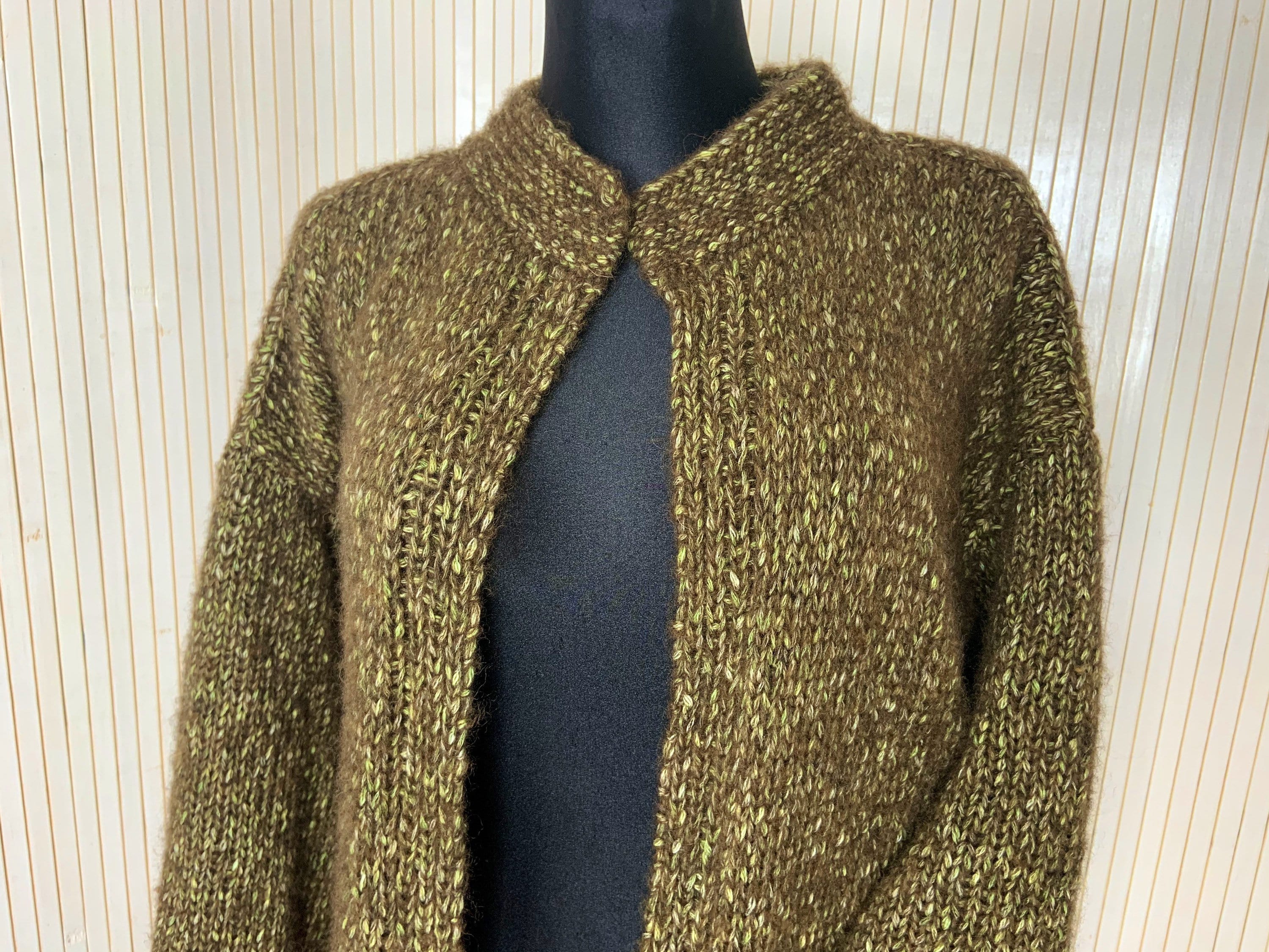 Knit Brown Cardigan For Women Mohair Cardigan Sweater | Etsy