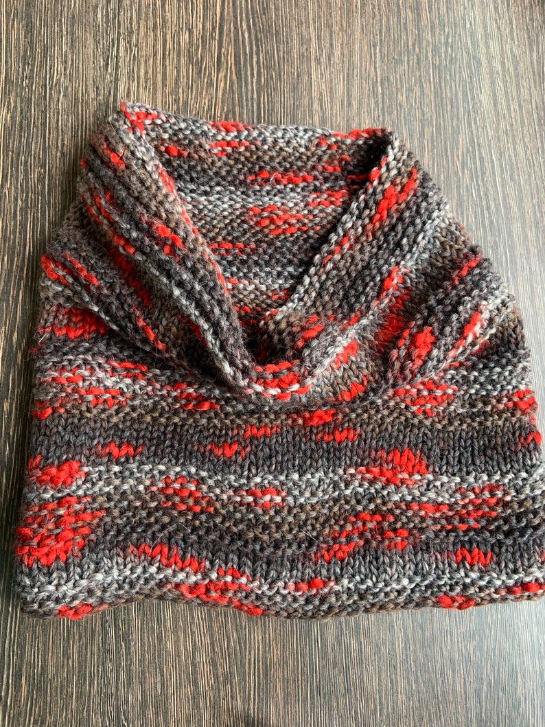Chunky Knit Cowl Unisex Cowl Wool Neck Warmer Winter Knit Snood Infinity Scarf Circle Scarf Infinity Cowl Hand Knit Cowl Scarf