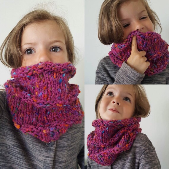 Hand Knitted Circle Scarf Cowl For 3 4 Years Old Girl Kids Chunky Knit Scarf Gift For Kids Infinity Scarf For Girls Girl Accessory Hand Knitted Circle Scarf Cowl For 3 4 Years Old Girl Kids Chunky Knit Scarf Gift For Kids Infinity Scarf For Girls Girl Accessory