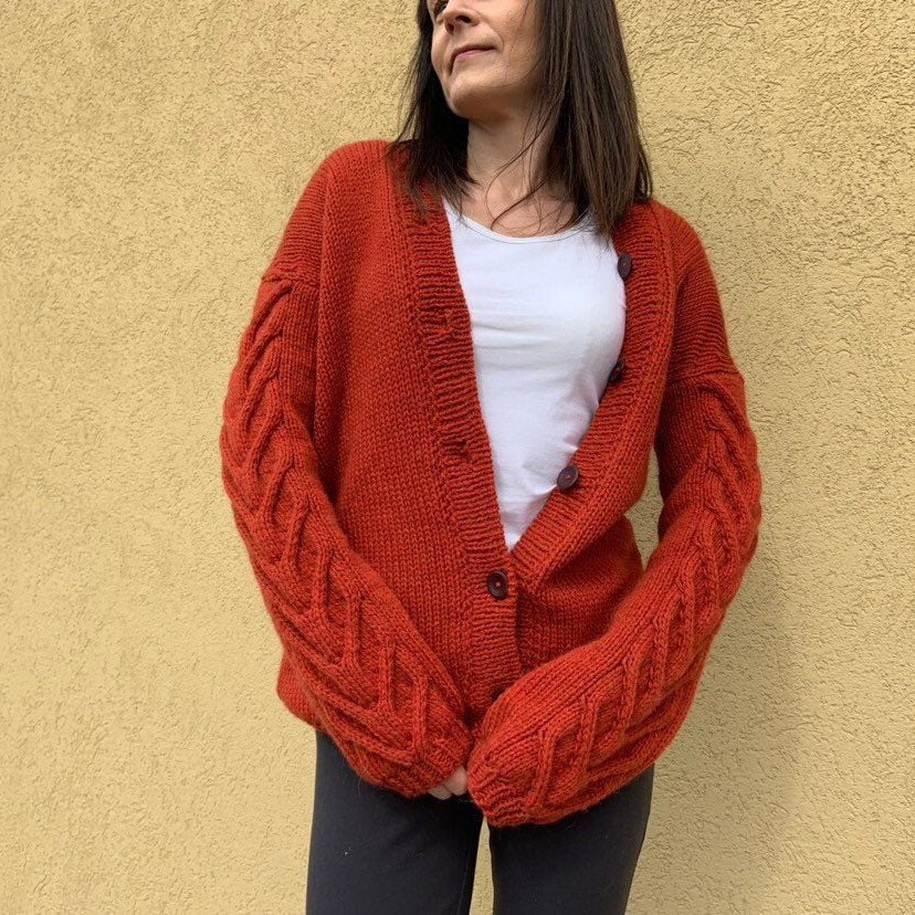 knitted cardigan jacket