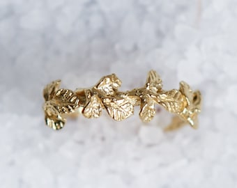 Crown of the Forest - 14K Solid Gold. An everyday delicate statement. Makes a wonderful choice to combine with any ring.