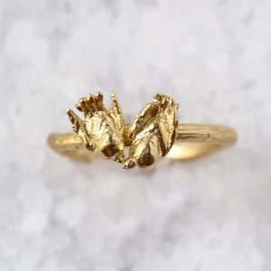 Love Birds Ring in 14K Solid Gold