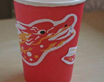 Chinese dragon paper cup // Chinese new year party decor