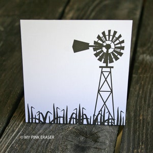Windmolen plaatskaarten//boerderij thema feestplaatskaarten