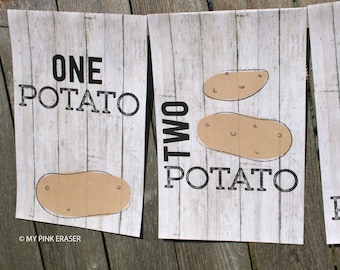 potato bar banner  // baked potato bar banner