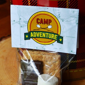 Camping-Party-Gastaufsatz // Holzfäller-Party-Gastgeschenk
