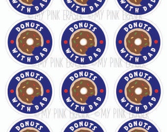 Donuts with dad sticker