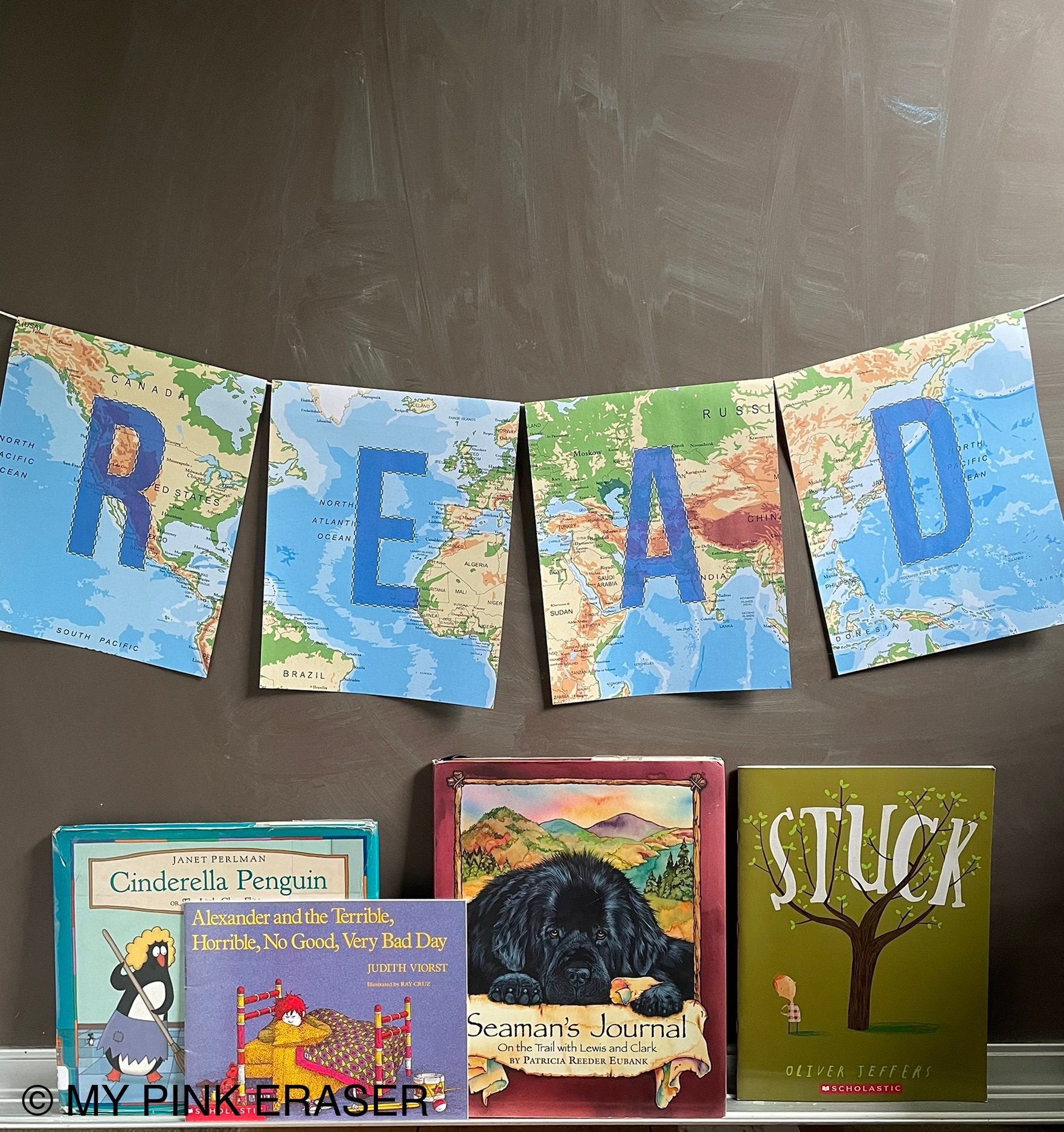 Classroom Read Around the World Banner // World Map Read Banner Etsy