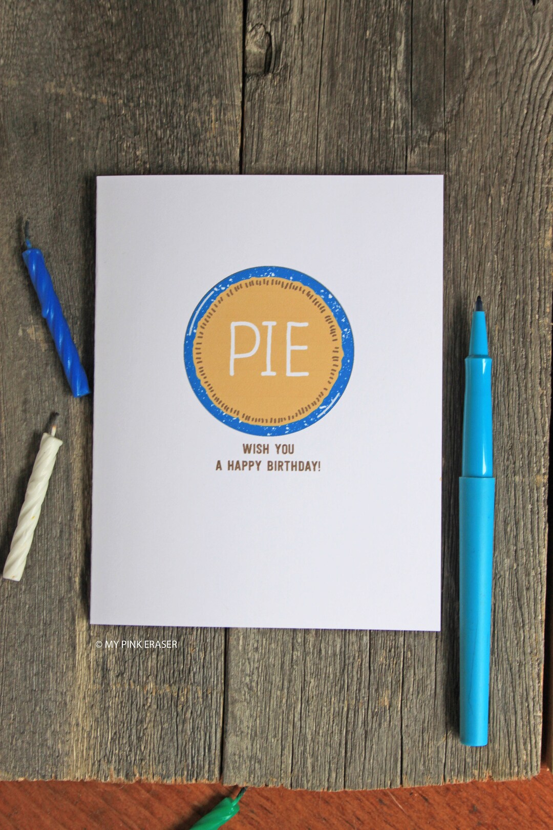 Pie Theme Birthday Card // Pie Pun Birthday Card Etsy