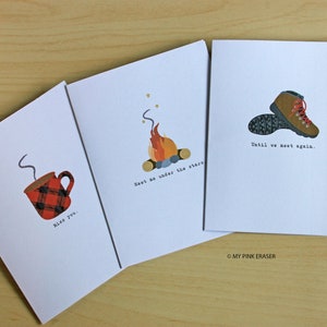 Ensemble de cartes à thème pour l'extérieur // Cartes à thème pour le camping