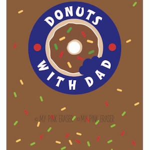 Donuts With Dad Poster // Doughnuts With Dad Pennant - Etsy