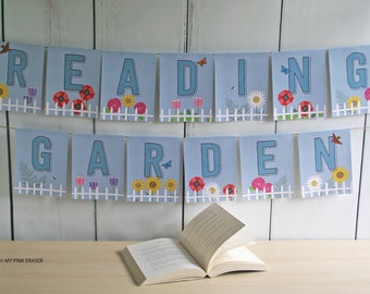 Reading garden Banner // classroom banner