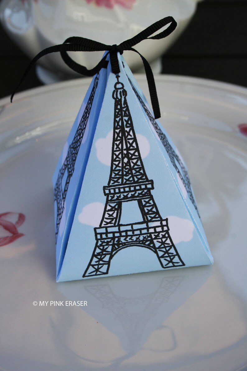 Eiffel Tower Favor Box // Paris Theme Party // Paris Wedding // Paris