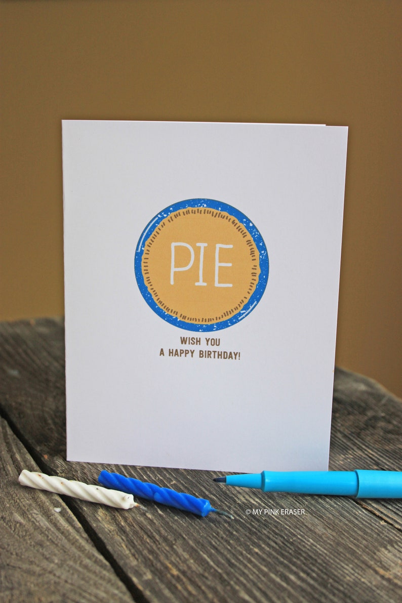Pie Theme Birthday Card // Pie Pun Birthday Card Etsy