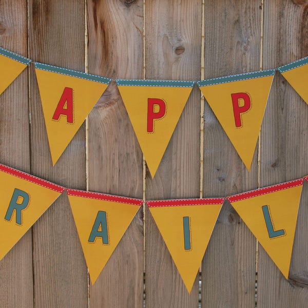 camping party banner // happy trails banner // farewell party banner