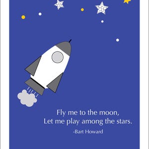 Poster // Flieg mich zum Mond Poster