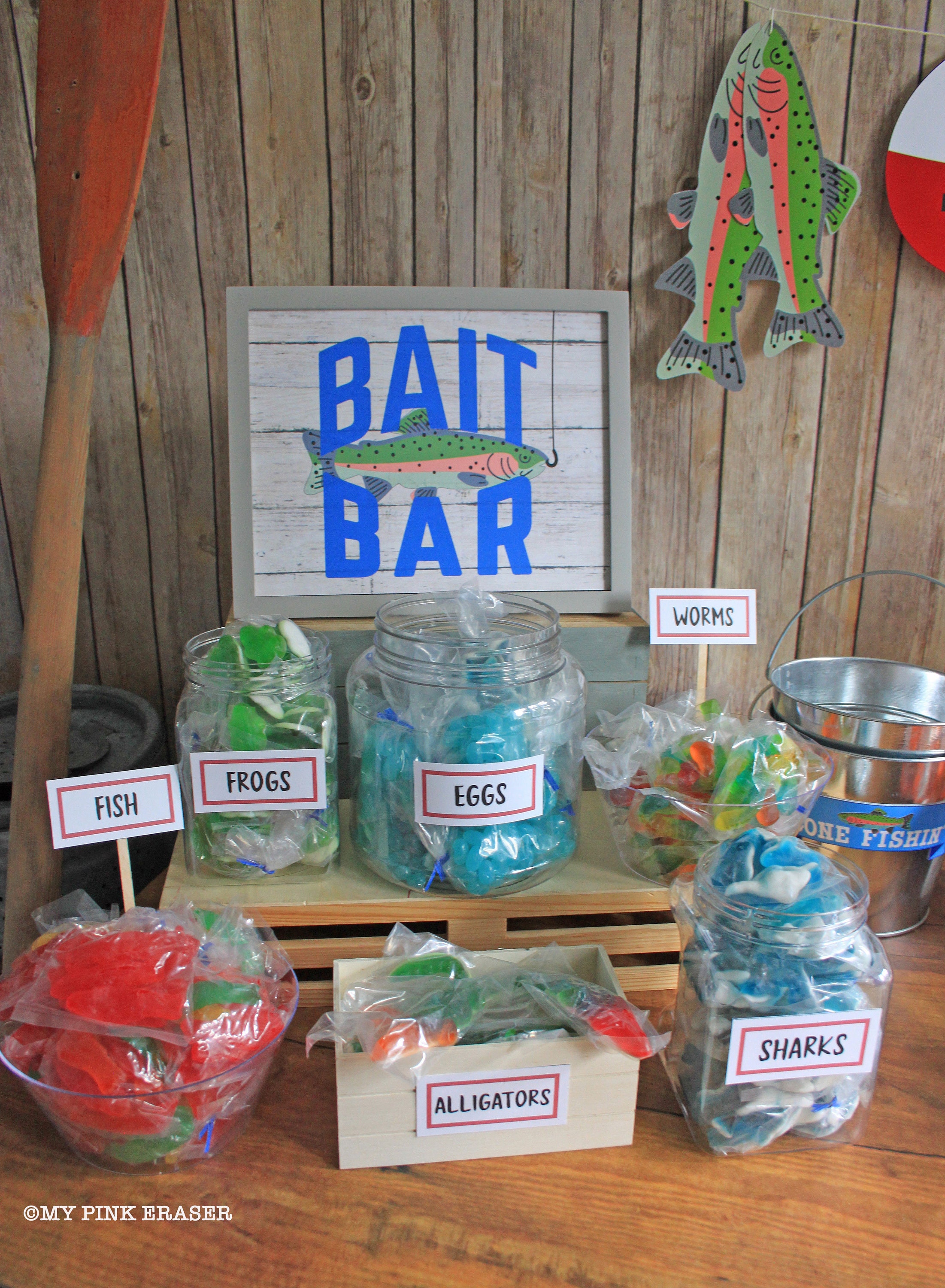 Fishing theme party// Bait Bar sign Etsy