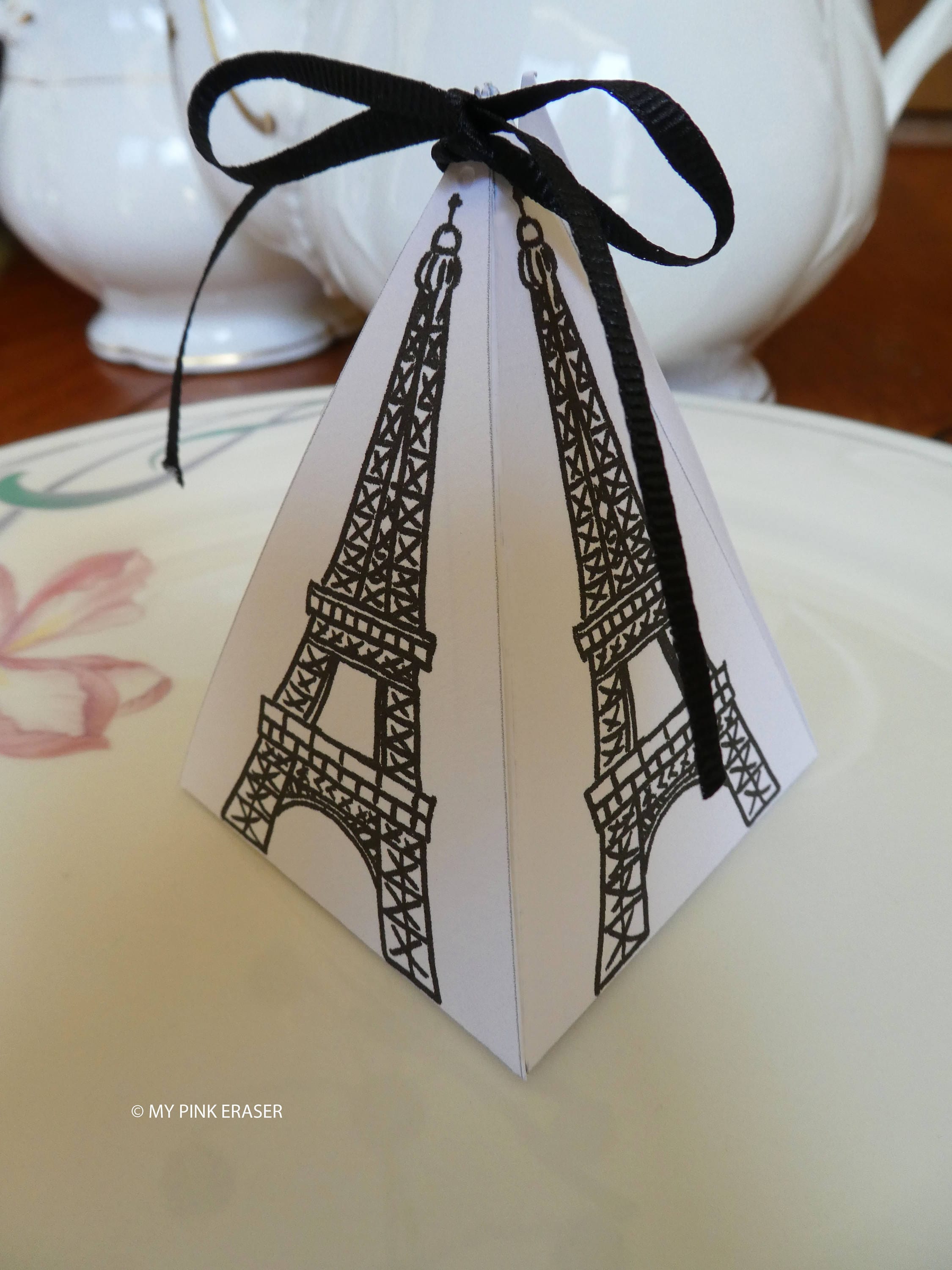 Eiffel Tower favor box // Paris theme party favor
