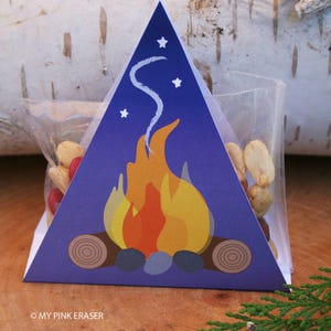Campfire party favor // camping theme party favor
