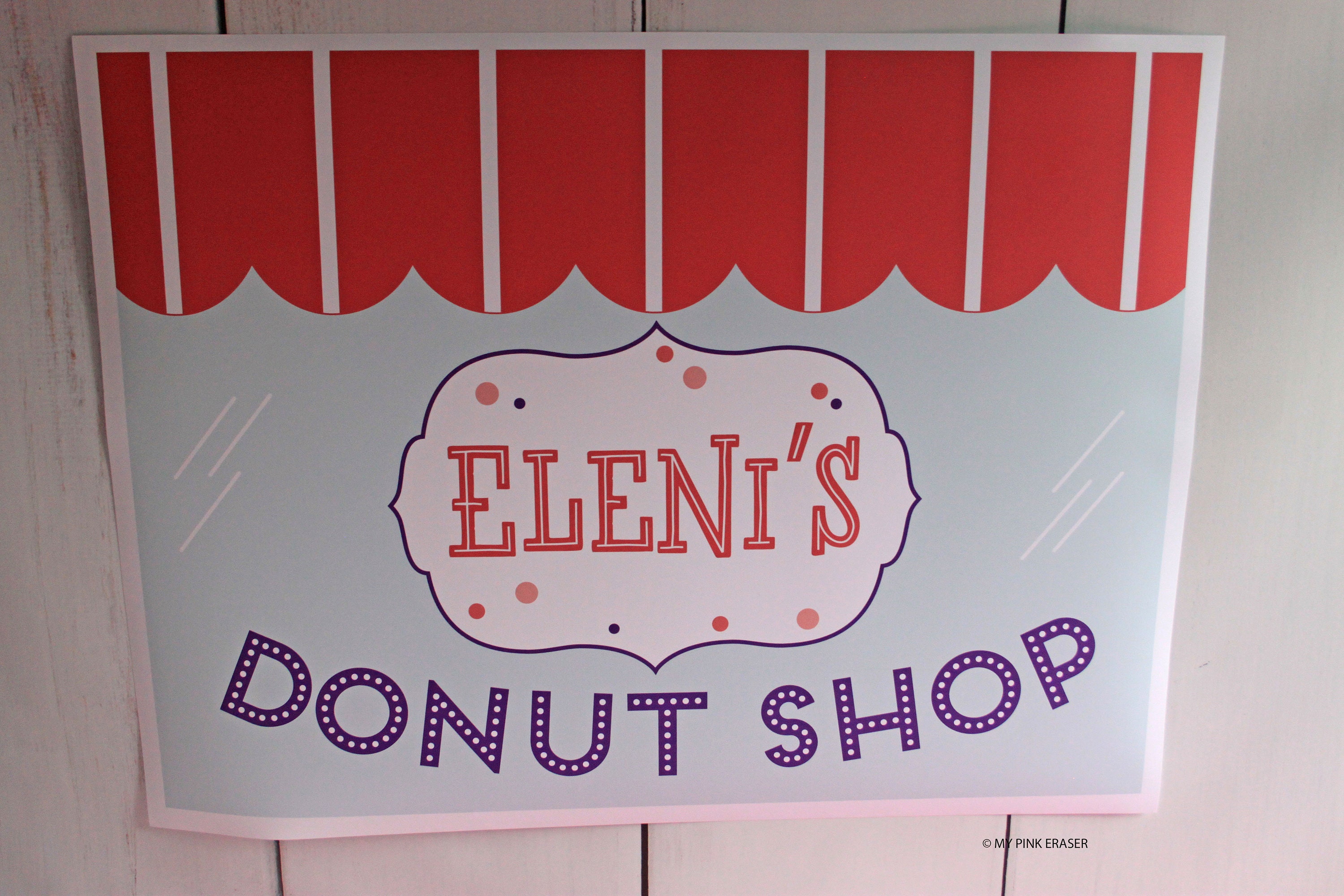 Personalized Donut Party Sign // Donut Shop Decorations // Donut Theme