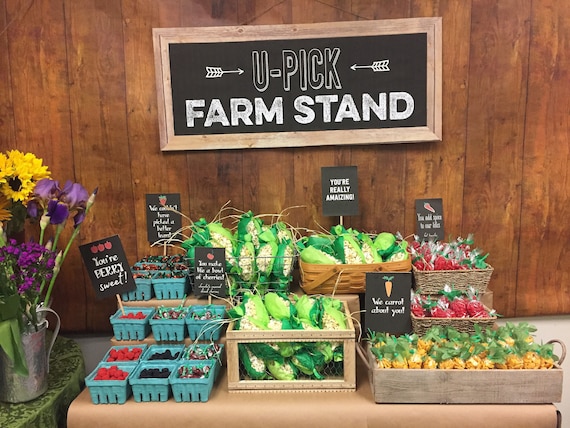 Chalkboard farm stand signs // produce stand sign