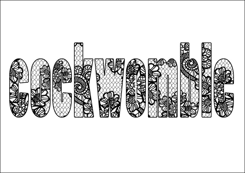 Lace and swear words adult colouring book pages inappropriate | Etsy