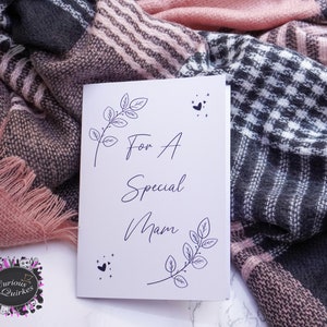 Para una mamá especial, tarjeta del día de la madre, tarjeta de felicitación irlandesa, día de la madre, tarjeta irlandesa, tarjeta con ilustración, amor, mamá