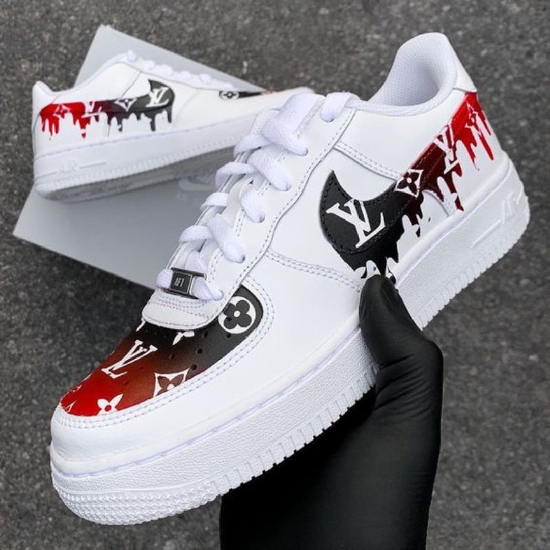 Custom Air Force 1 Black Drip Custom Air Force 1 - Etsy