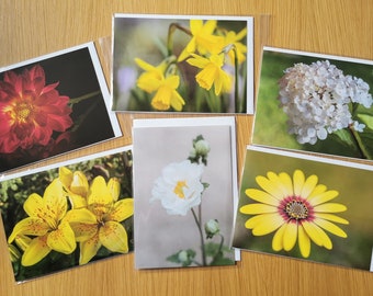 Photographic Floral Cards - set of 6