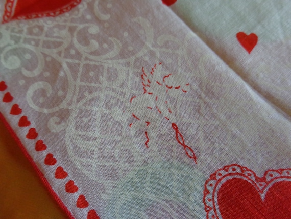 Vintage Valentines Day Handkerchief, Sweetheart H… - image 3