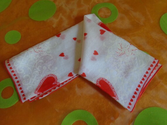 Vintage Valentines Day Handkerchief, Sweetheart H… - image 4