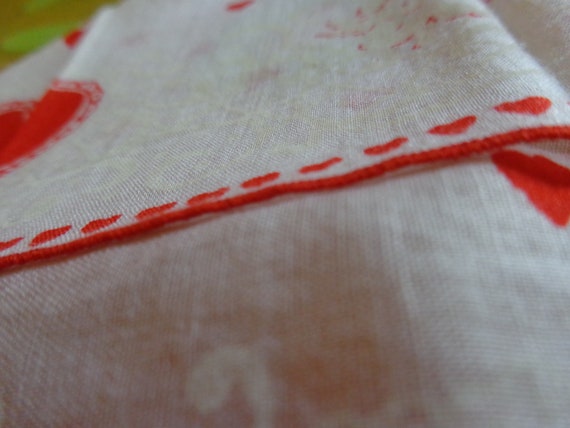Vintage Valentines Day Handkerchief, Sweetheart H… - image 6