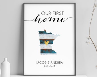 Personalized Closing Gift, Housewarming Gift Ideas For Friend, Anniversary Gift, Custom Location Maps, New Home Owner, Special Date Keepsake
