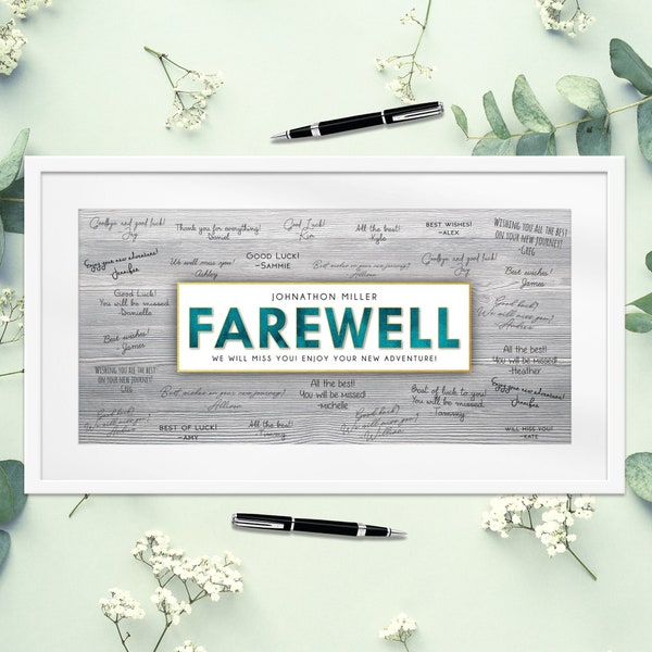 Coworker Farewell, Going Away Gift, Retirement Guestbook, Goodbye Gift Boss, Friend Moving Away, Colleague Leaving Sign, Graduation Gift