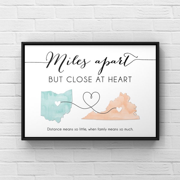 Personalized Keepsake Gift for Family and Friends, Heartfelt Sentimental Moving or Going Away Present, Long Distance Friendship