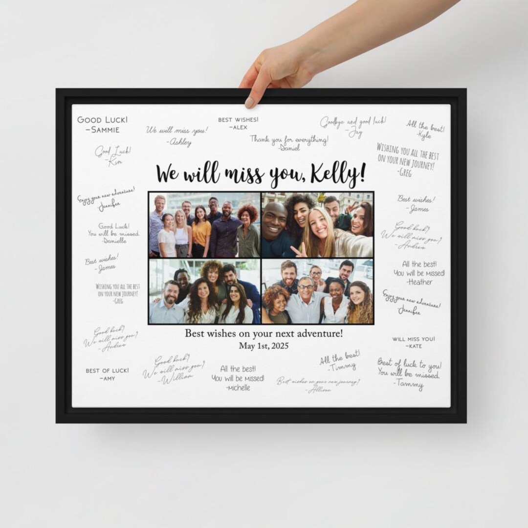 Farewell Photo Collage Frame – Personalized Retirement Keepsake ...