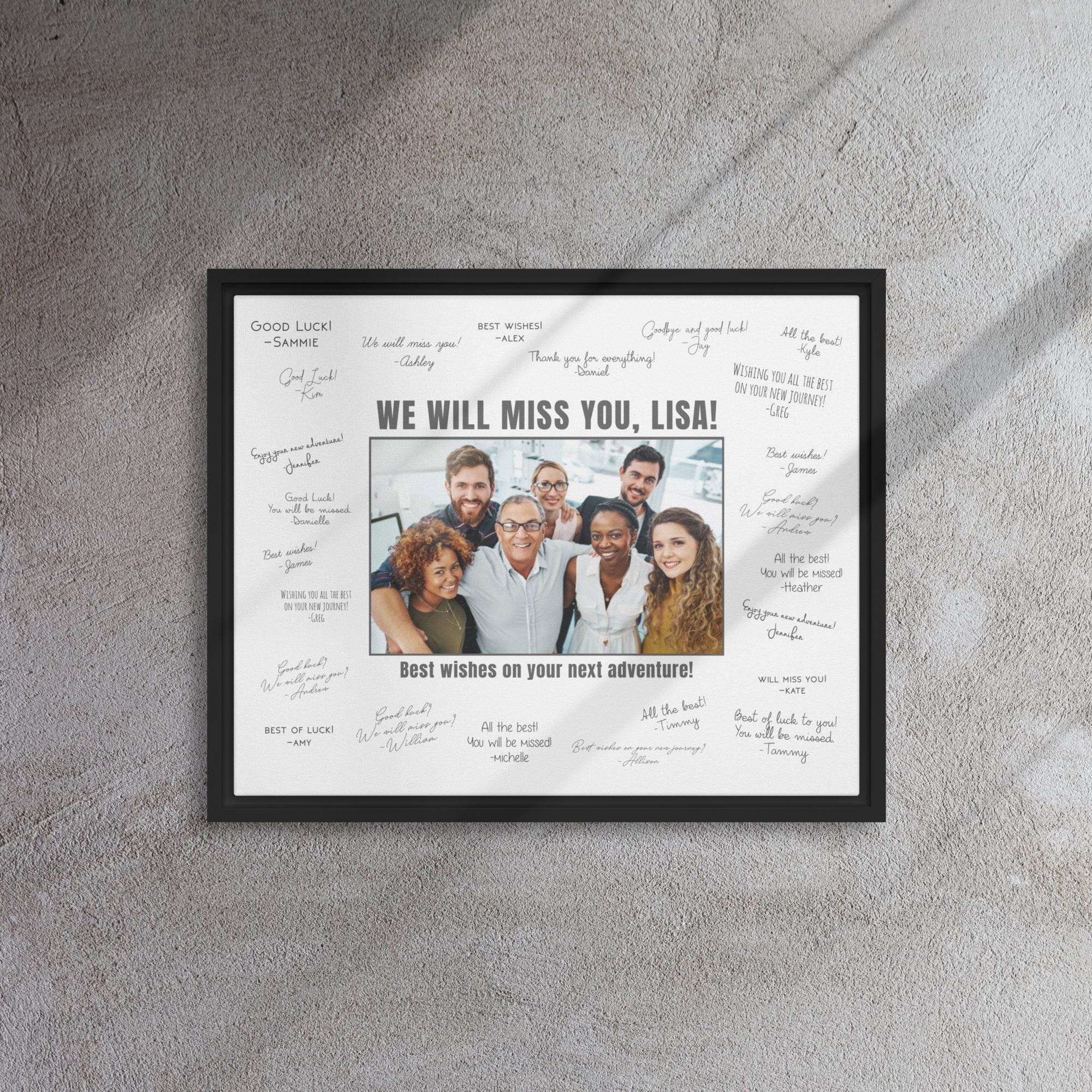 Custom Farewell & Retirement Gift – Personalized Signature Photo Frame ...