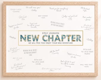 Going Away Gift, Coworker Leaving Gift, Boss Leaving Gift, Farewell Guest Book, New Chapter Gift