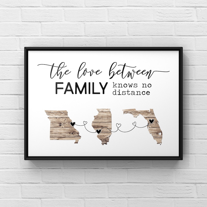 Gift for Long Distance Relationships Personalized Family Etsy