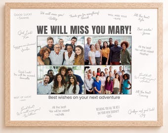 Farewell Gift for Coworker, Coworker Leaving Gift, Retirement Photo Frame, Office Goodbye Gift, Group Farewell Gift