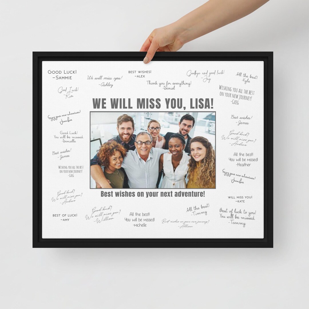 Custom Farewell & Retirement Gift – Personalized Signature Photo Frame ...