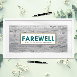 Personalized Farewell Guestbook Print: Retirement, Goodbye Gift